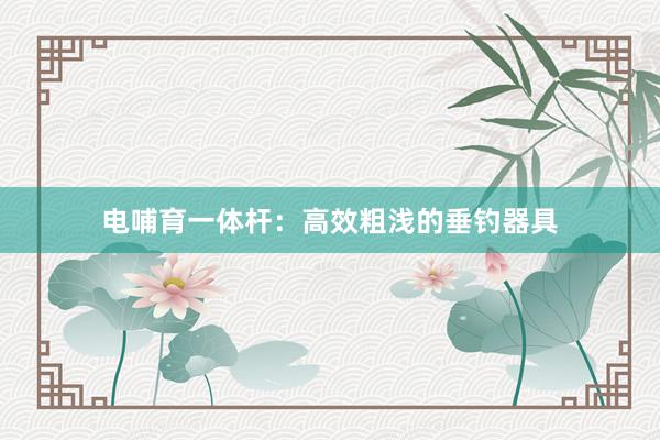 电哺育一体杆：高效粗浅的垂钓器具